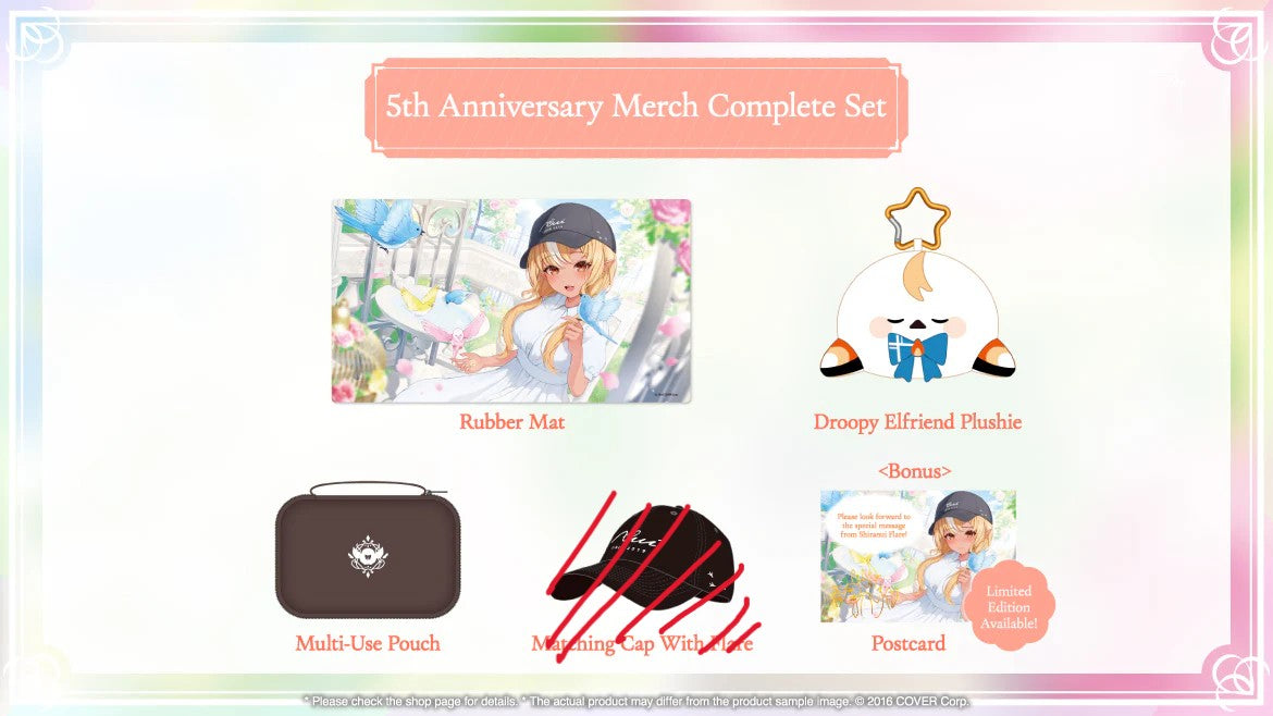 現貨 Hololive 不知火フレア(Shiranui Flare) 活動5周年記念 Fullset(特典:複製簽名明信片) (冇Cap帽)
