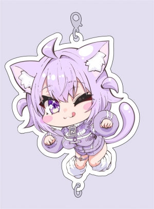 【C107】猫又おかゆ【連結アクリルキーホルダー】(すごろく堂)