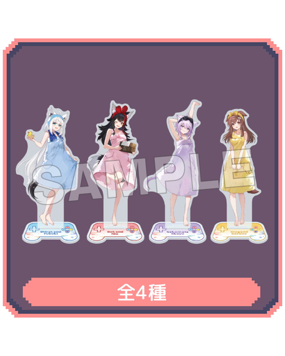 「現貨」hololive x 極樂湯 通販周邊 第8彈 GAMERS - 等身ver.立牌 白上フブキ(Shirakami Fubuki)