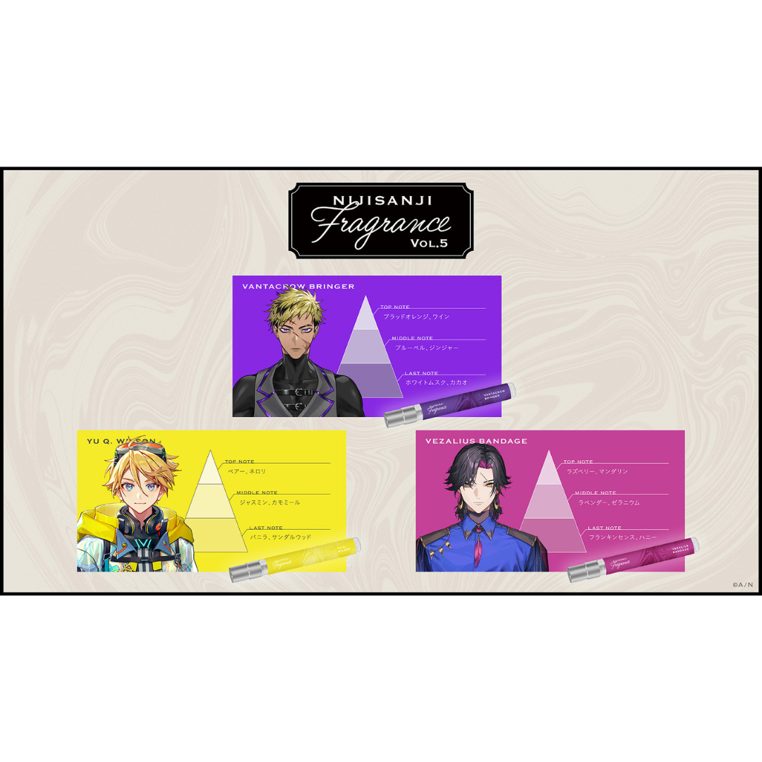 「現貨」Nijisanji 「にじさんじフレグランス」 香水 vol.5 伊波ライ/叢雲カゲツ/ヴェザリウス バンデージ