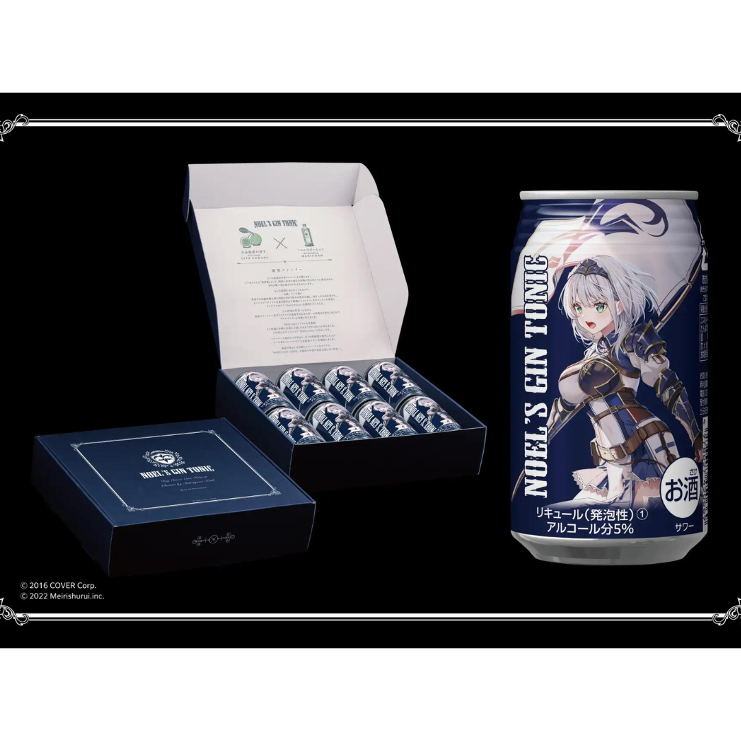 「現貨」Hololive 白銀ノエル x 明利酒類コラボ第二弾 「NOEL′S GIN TONIC」罐裝酒
