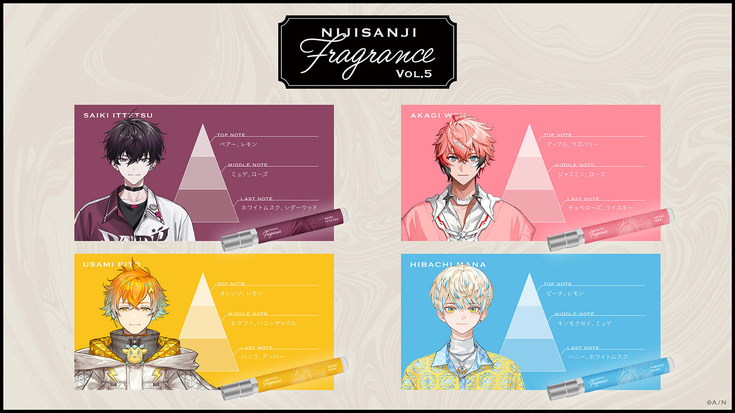 「現貨」Nijisanji 「にじさんじフレグランス」 香水 vol.5 伊波ライ/叢雲カゲツ/ヴェザリウス バンデージ