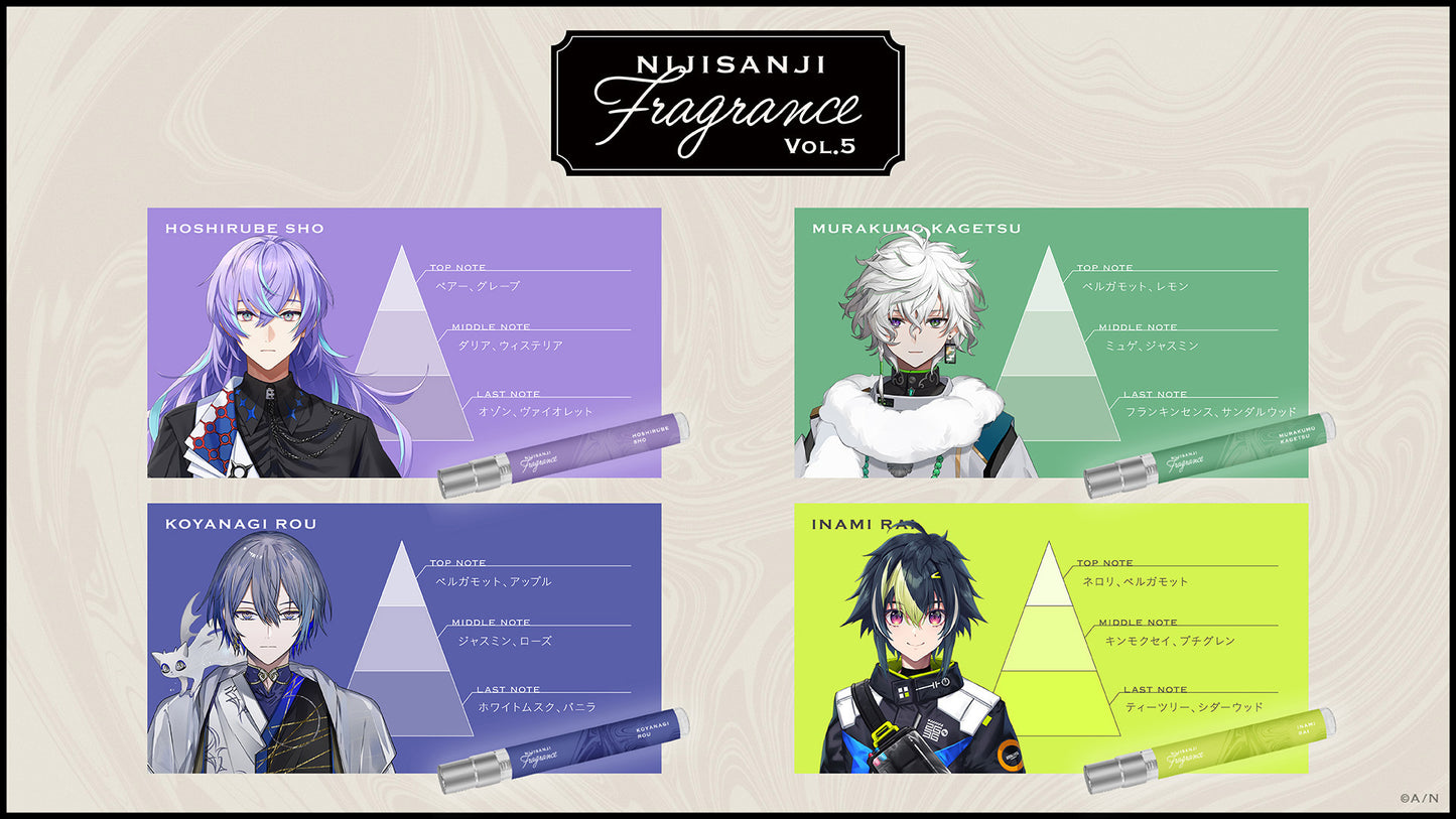 「現貨」Nijisanji 「にじさんじフレグランス」 香水 vol.5 伊波ライ/叢雲カゲツ/ヴェザリウス バンデージ