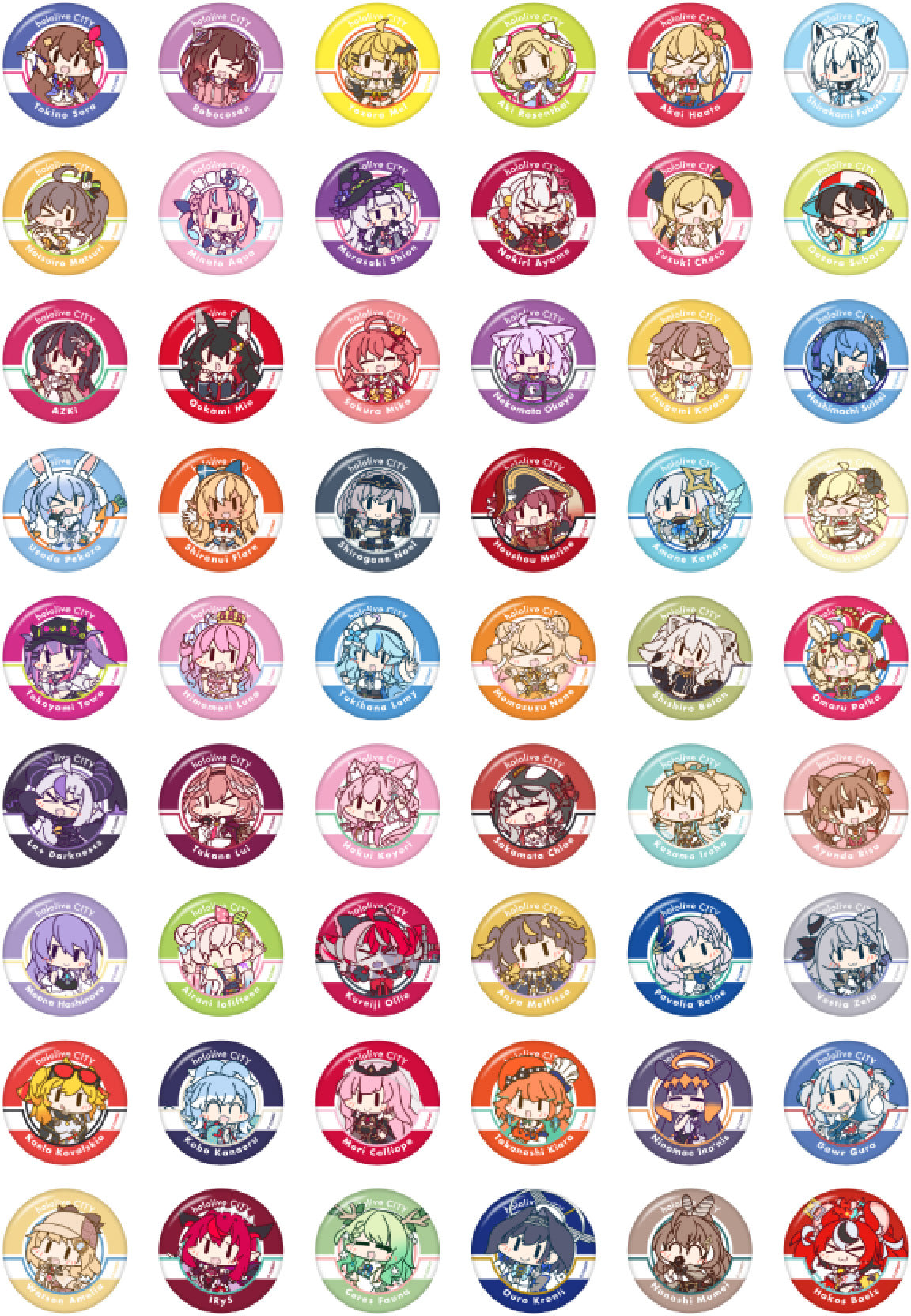 「現貨」hololive City 受注周邊商品 - 迷你亞克力支架Set