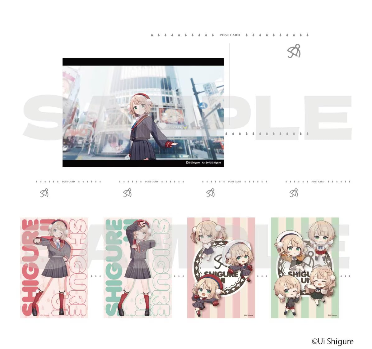 現貨『しぐれうい』POP UP SHOP in SHIBUYA TSUTAYA IP書店 明信片