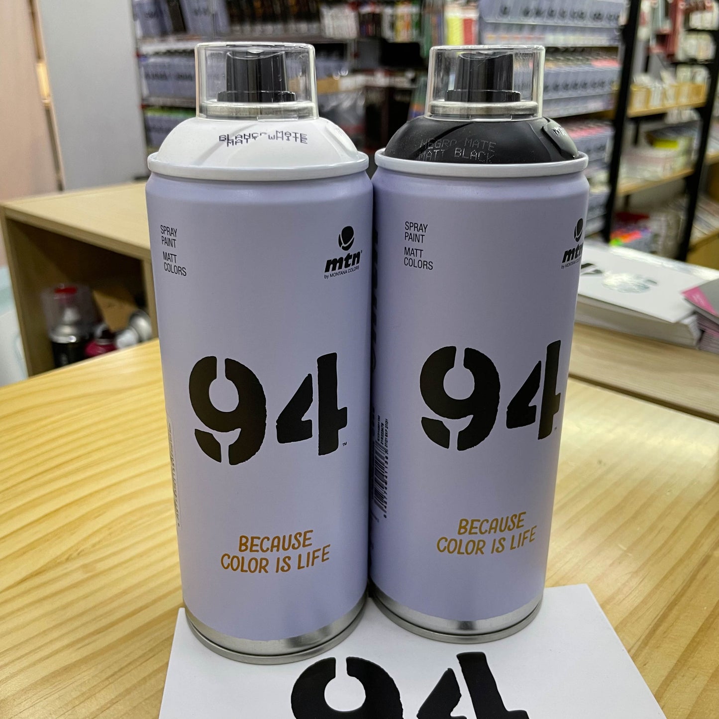 MTN 94 Matt Black/White Color