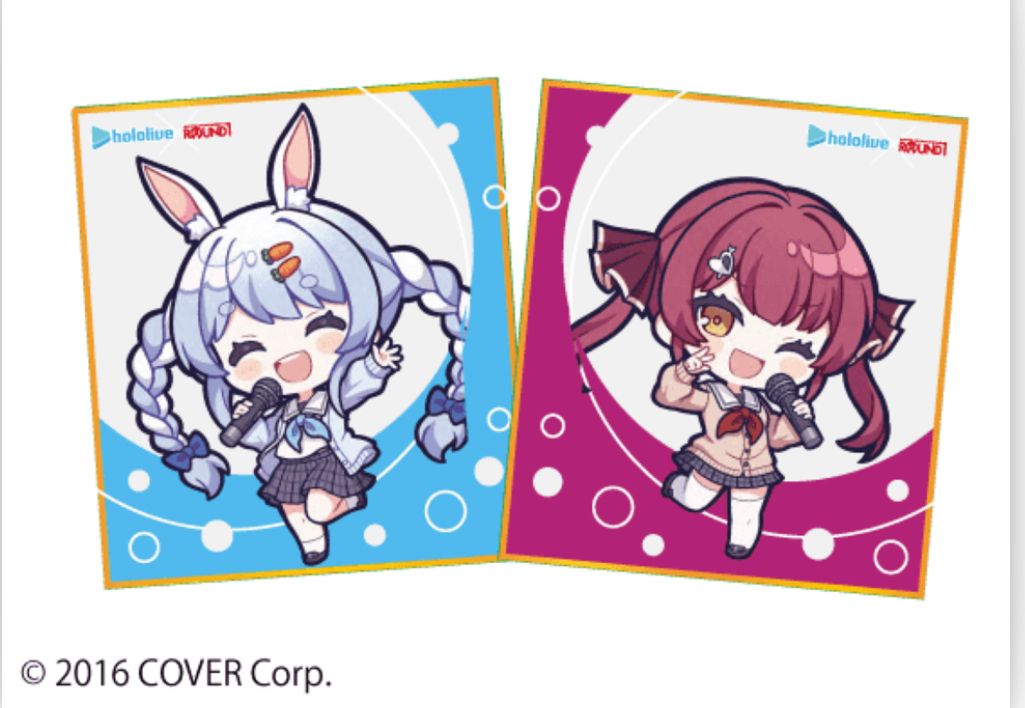 「現貨」ホロライブ×ラウンドワン hololive x ROUND 1 Q版 色紙