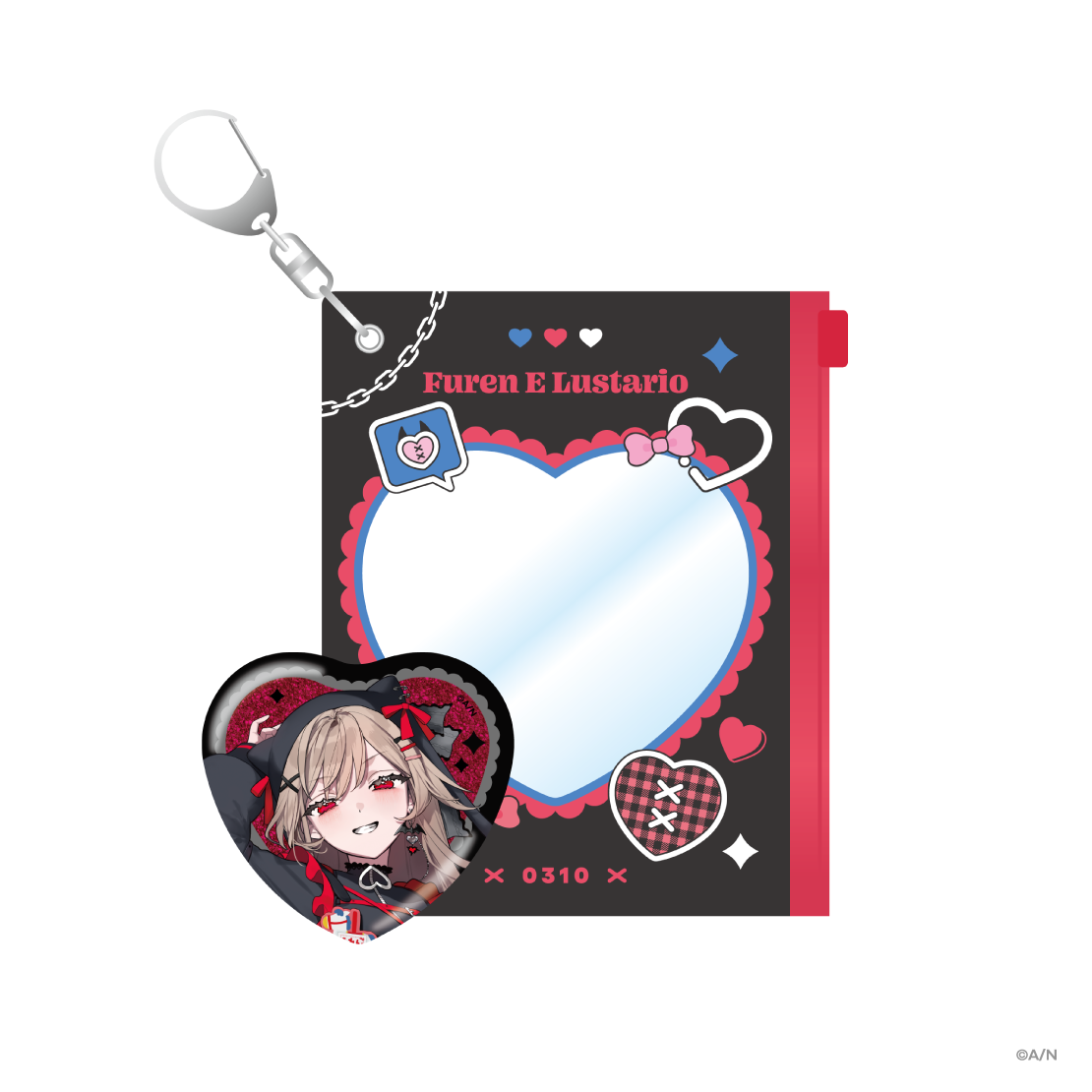 [Pre-order] Nijisanji 【Devilish Nightmare】ハート缶バッジ ＆ケースカバー (Heart-Shaped Jacket & Box)
