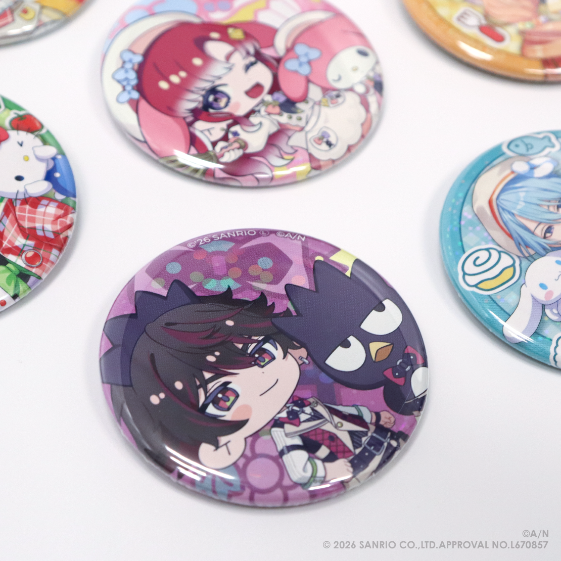 [預訂] Nijisanji 【Speciale×サンリオキャラクターズ】キラキラ缶バッジセット(閃襟章set)