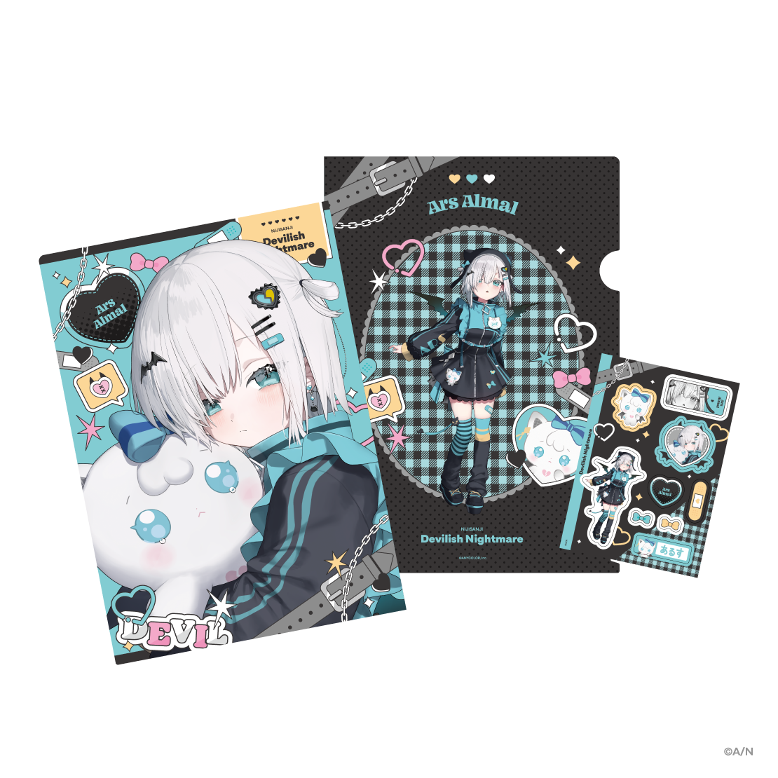 [預訂] Nijisanji 【Devilish Nightmare】クリアファイル ＆ステッカーシート(透明資料夾&貼紙)