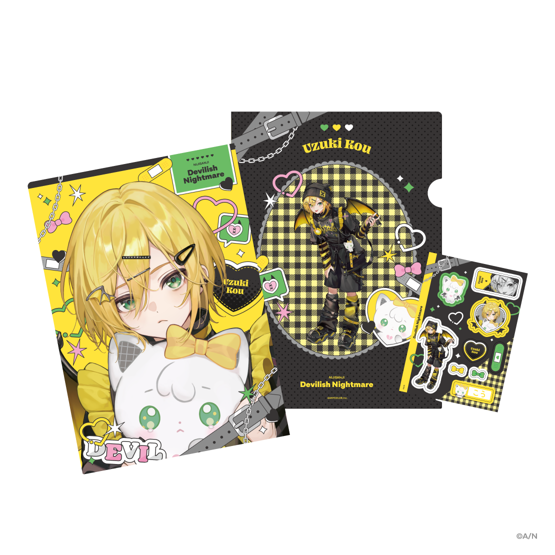 [預訂] Nijisanji 【Devilish Nightmare】クリアファイル ＆ステッカーシート(透明資料夾&貼紙)