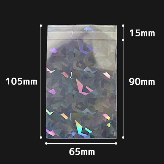  [In-stock]  glitter glass pattern - OPP bag size [65mm wide x 90mm high + tape width 15mm]