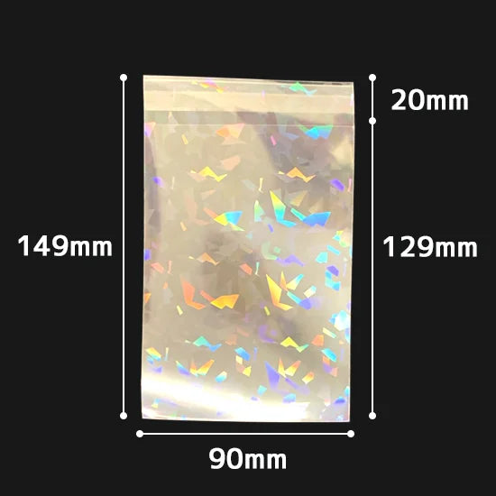  [In-stock]  glitter glass pattern - OPP bag size [90mm wide x 129mm high + tape width 20mm]