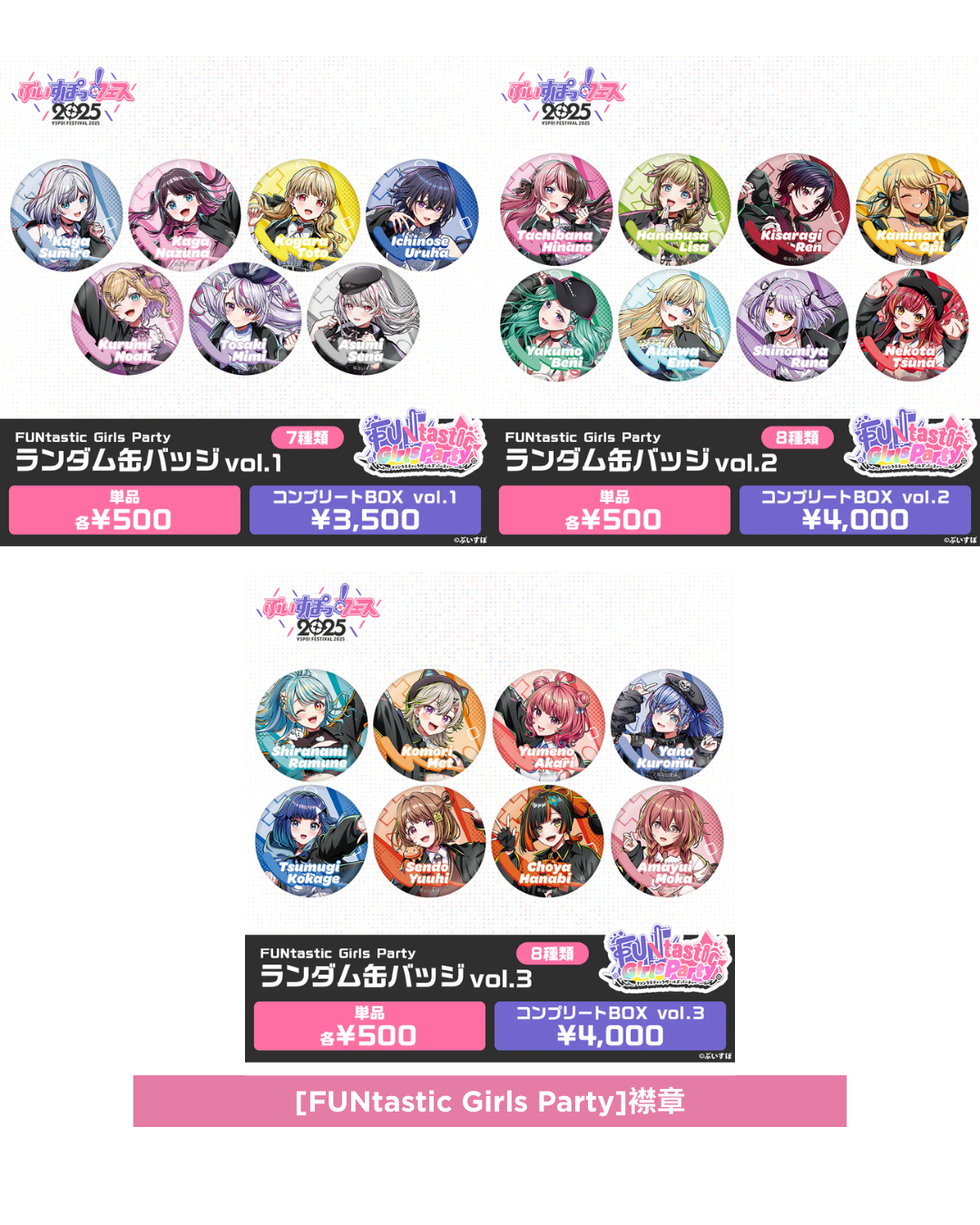  [pre-order] VSPO! FESTIVAL 2025 After-event-sale of Goods - Badge / photo card