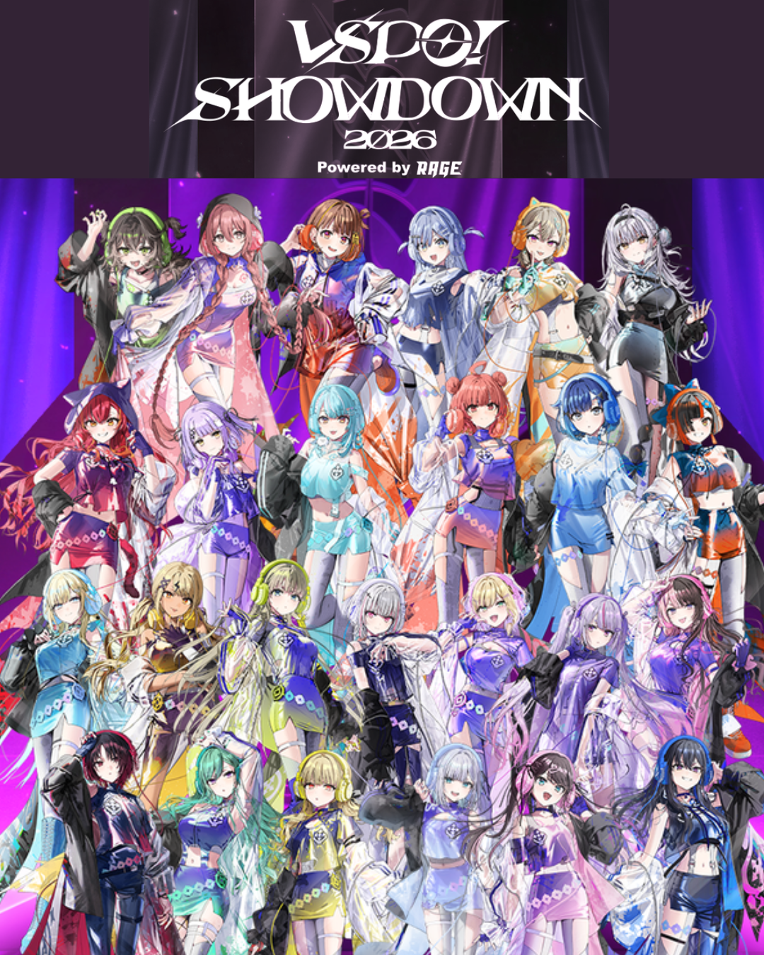  [pre-order] VSPO!  VSPO! SHOWDOWN 2026 powered by RAGE [after-event sale] - standee/ card /keychain
