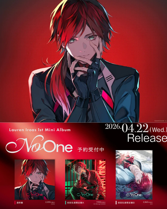 「預訂」Nijisanji ローレン・イロアス(Lauren Iroas) 1st Mini Album『No One』 - 初回限定盤/通常盤
