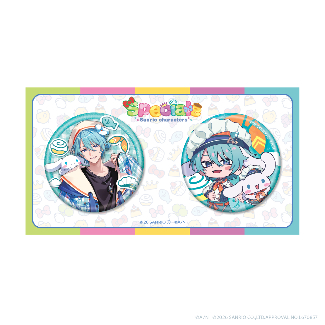 [預訂] Nijisanji 【Speciale×サンリオキャラクターズ】キラキラ缶バッジセット(閃襟章set)