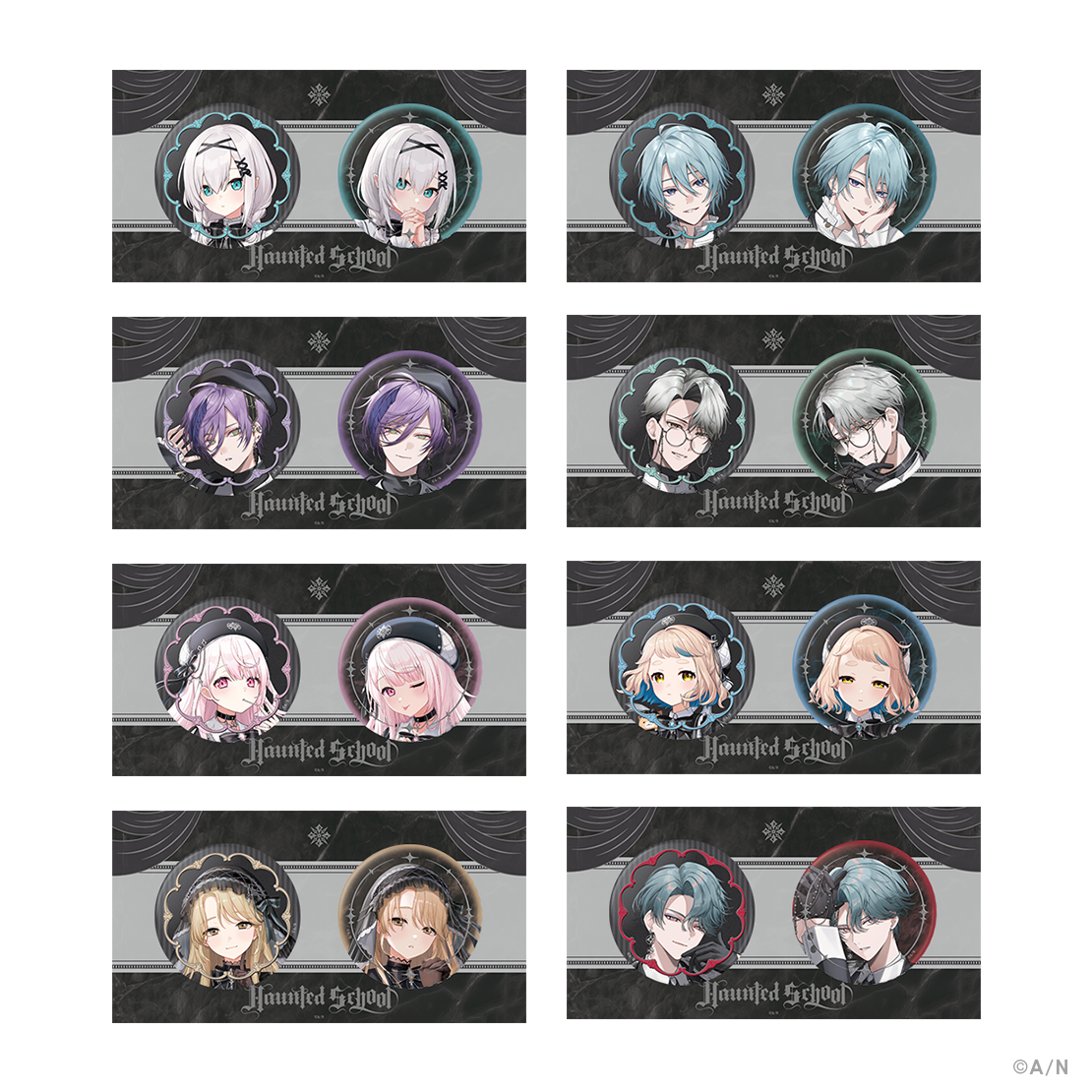 [Pre-order] Nijisanji 【Haunted School】缶バッジ (徽章)セット