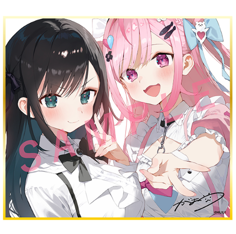  [pre-order] Vtuber 結城さくな (Yuuki Sakuna) x ギルます Memorial shikishi (colored paper) [ギルドの受付嬢ですが、残業は嫌なのでボスをソロ討伐しようと思います]