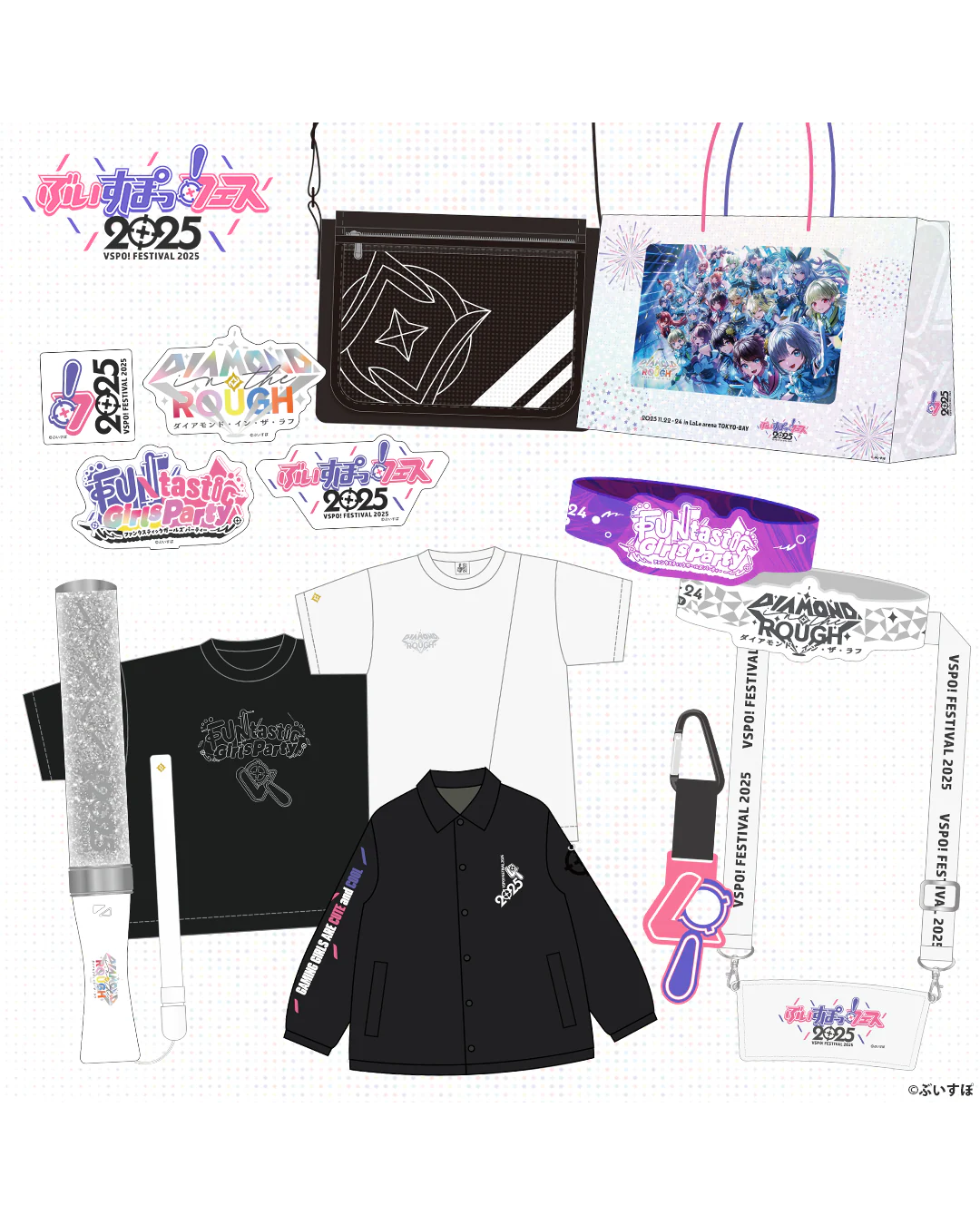  [pre-order] VSPO! FESTIVAL 2025 After-event-sale of Goods - Posters/Shikishi/T-shirts/Jackets/Penlight/Shoulder bags/Stickers/Wristbands/Drink covers