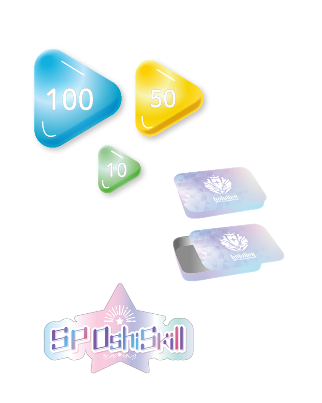 「現貨」Hololive OFFICIAL CARD GAME - 骰子/Effect Tag SET [英文版]