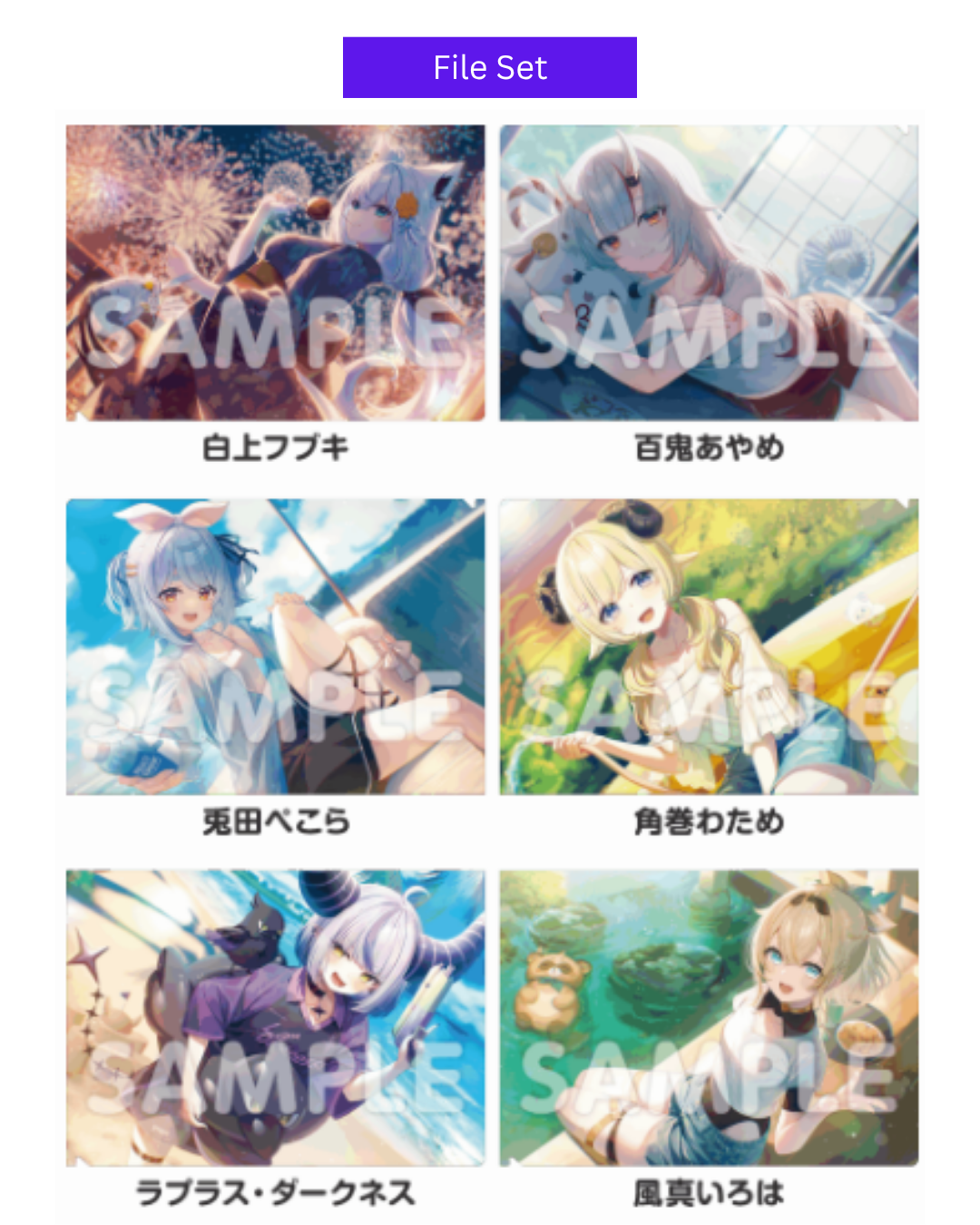 [pre-order] hololive x Lawson - File/ Sticker Set (07/2025)