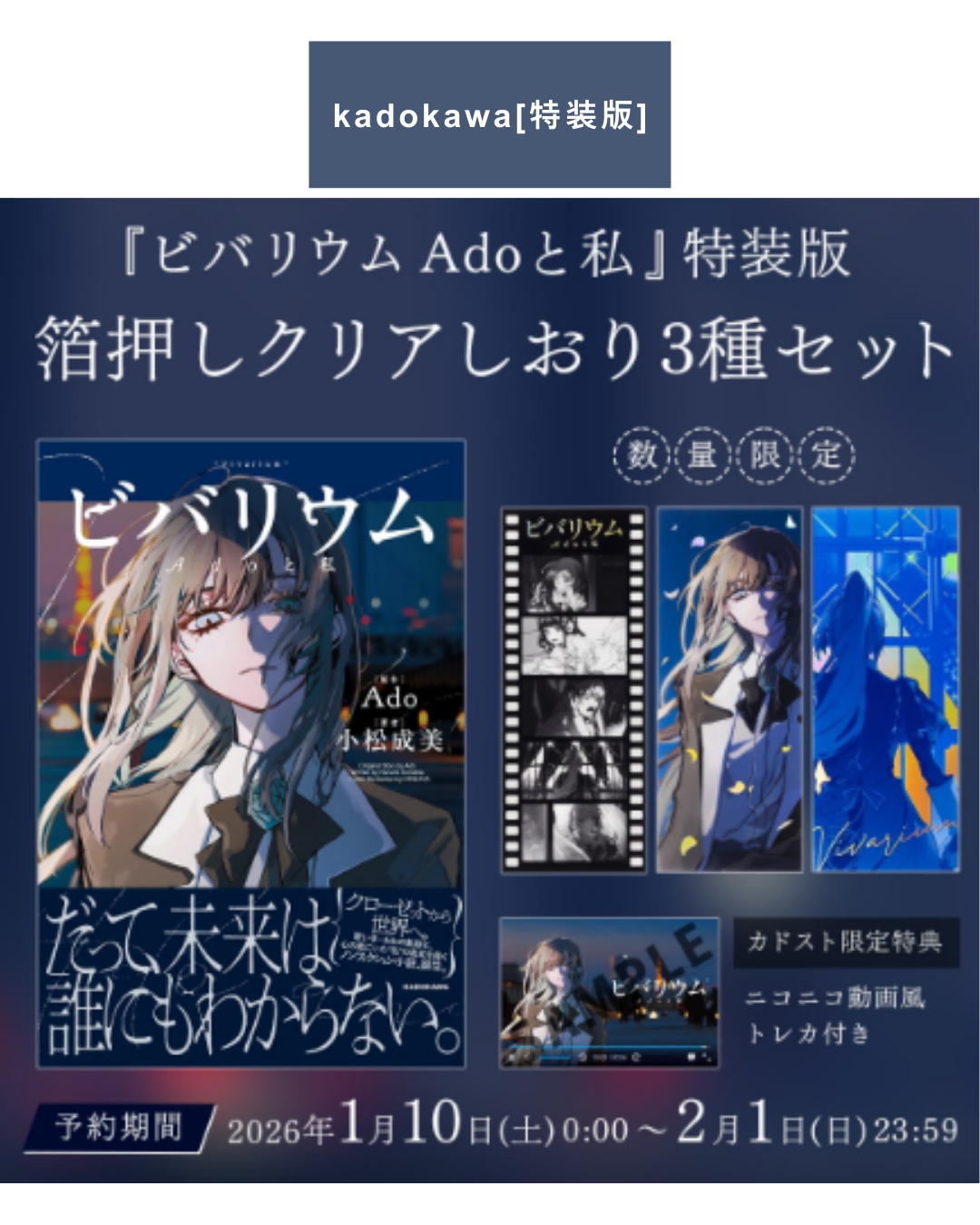 「預訂」Ado [日版/小說]『ビバリウム　Adoと私』