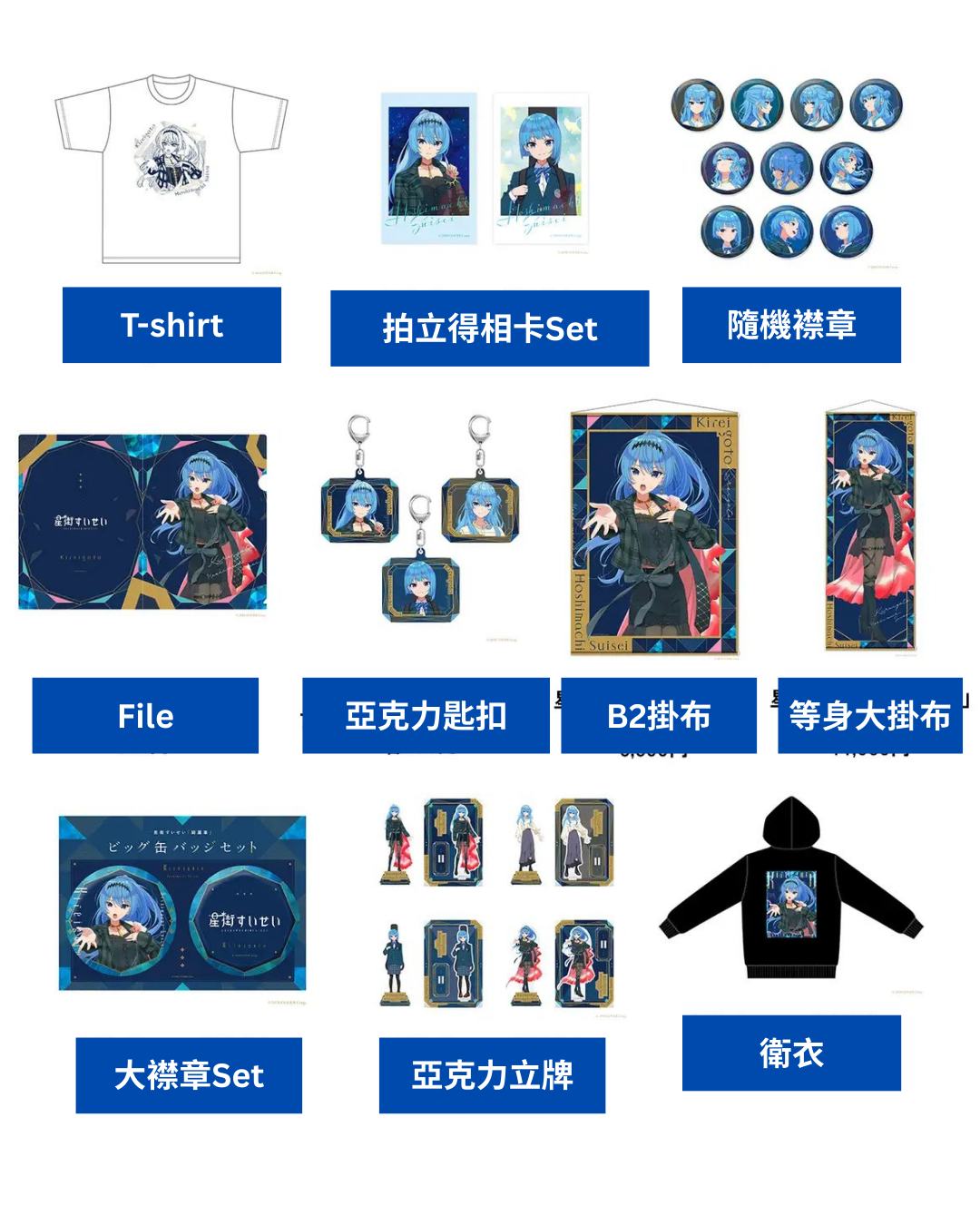 「現貨」[現地場販]  星街すいせい(Hoshimachi Suisei)   單獨展覧會「SUISEI ARCHIVES」周邊