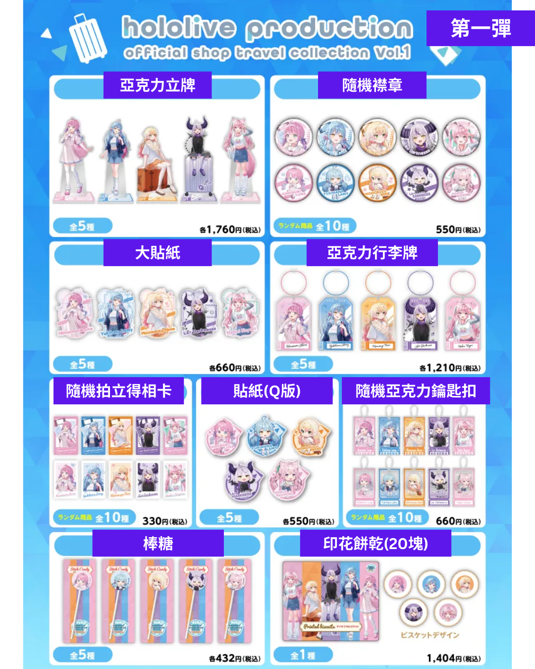 「預訂」 [現地場販]  hololive in Tokyo Station「hololive TRAVEL」 第1彈