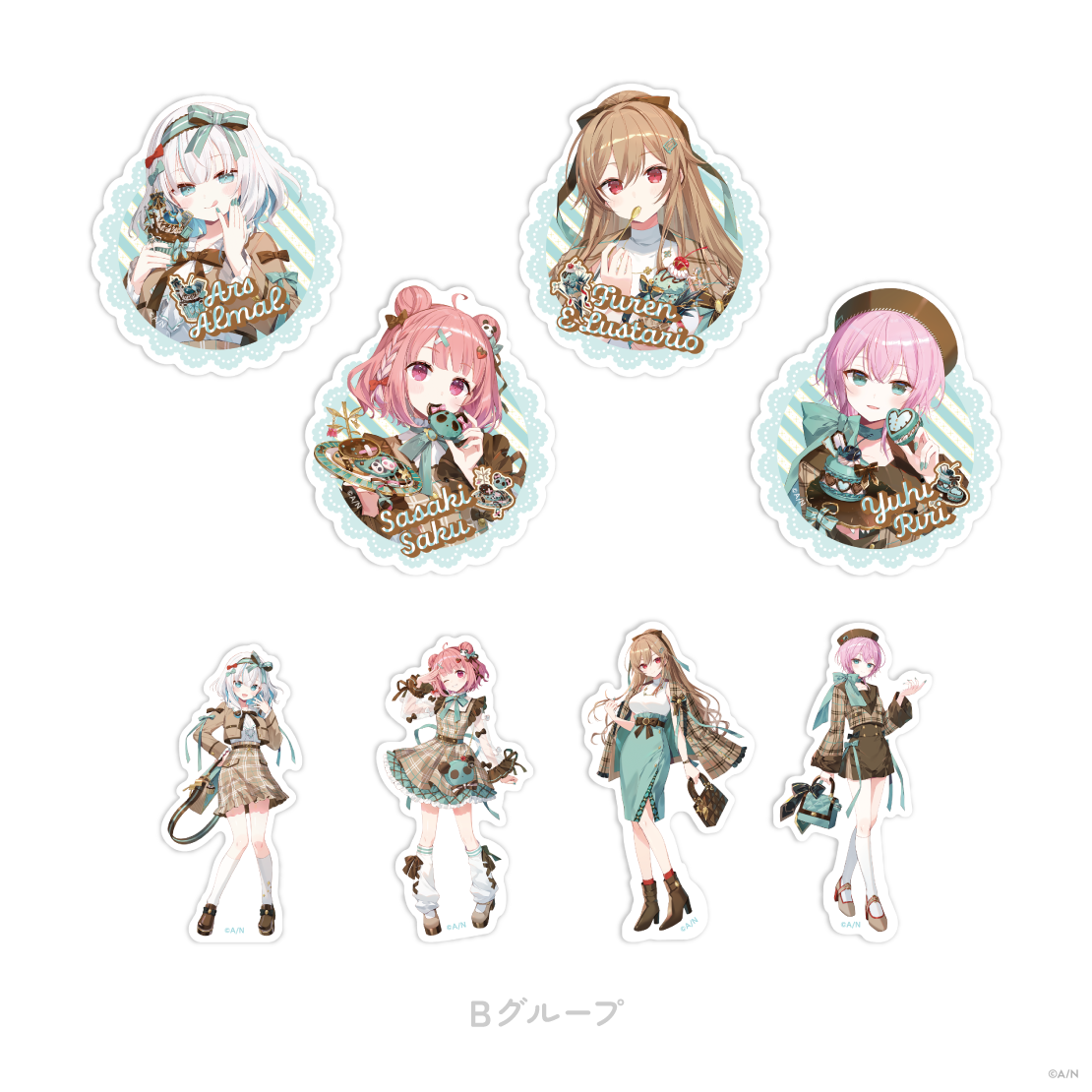 [預訂] Nijisanji 【Minty Mate】ランダムステッカー (貼紙) Bグループ(隨機貼紙(B))