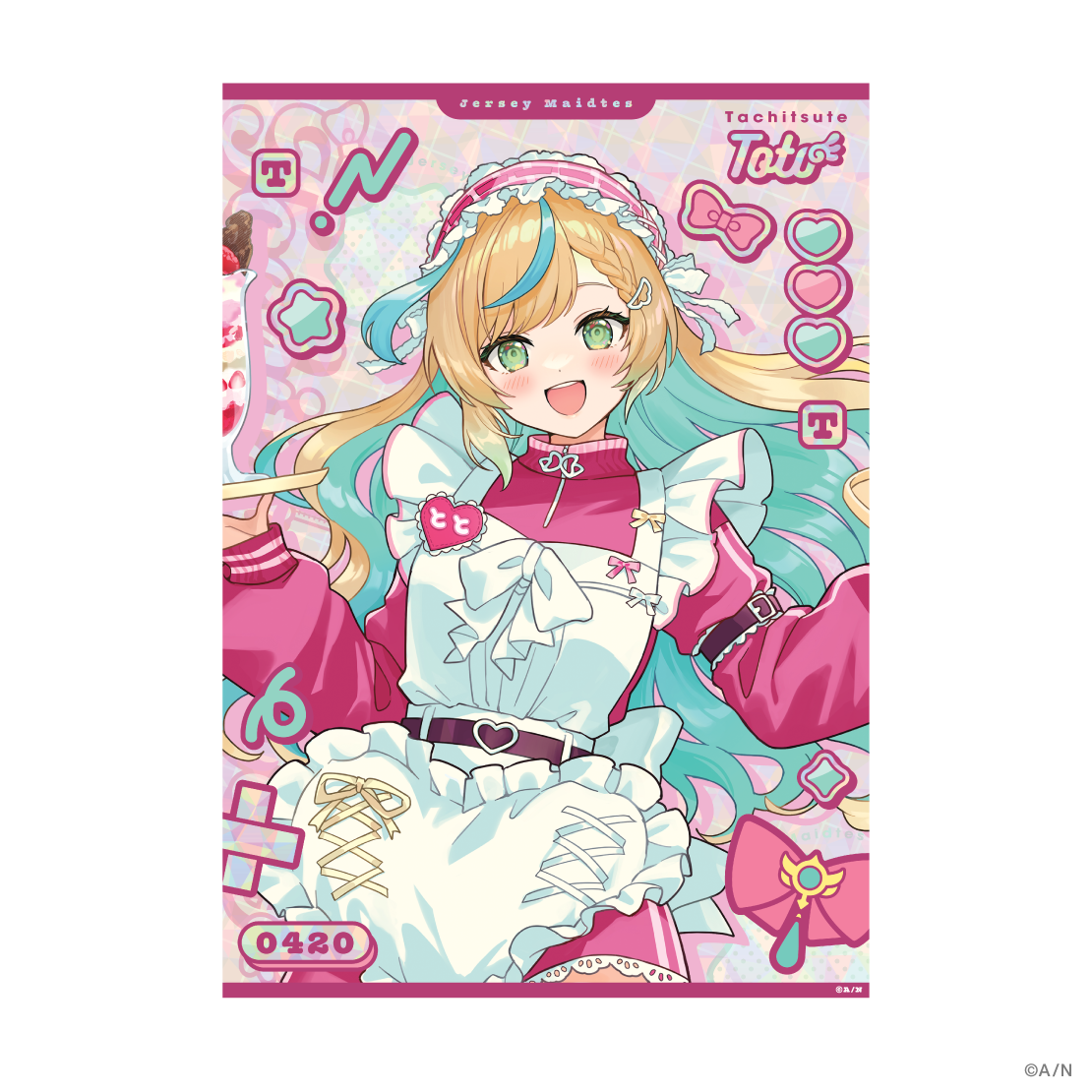 [Pre-order] Nijisanji 【Jersey Maidtes】Gold foil transparent poster