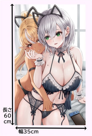 不知火フレアと白銀ノエル(Piukute062)プレイマット（くわい屋）