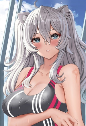 獅白ぼたん水着アップ(Piukute062)_sB2タペストリー（くわい屋）