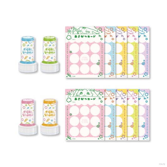 [Pre-order] Nijisanji 【でびるんとなつやすみ】Early Morning Activity Set (includes 2 stamps and 5 cards)