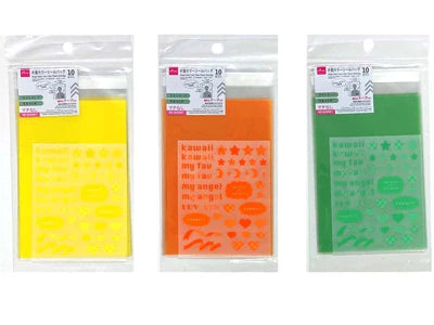  [In-stock] single-sided color clear plastic seal bag with sticker - 10pcs (for4R/KG/Postcard) size: 11x16cm