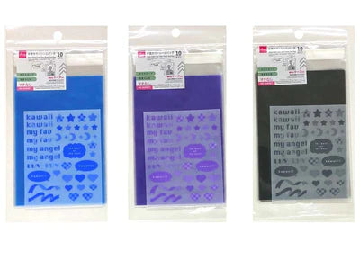  [In-stock] single-sided color clear plastic seal bag with sticker - 10pcs (for4R/KG/Postcard) size: 11x16cm
