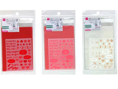  [In-stock] single-sided color clear plastic seal bag with sticker - 10pcs (for4R/KG/Postcard) size: 11x16cm
