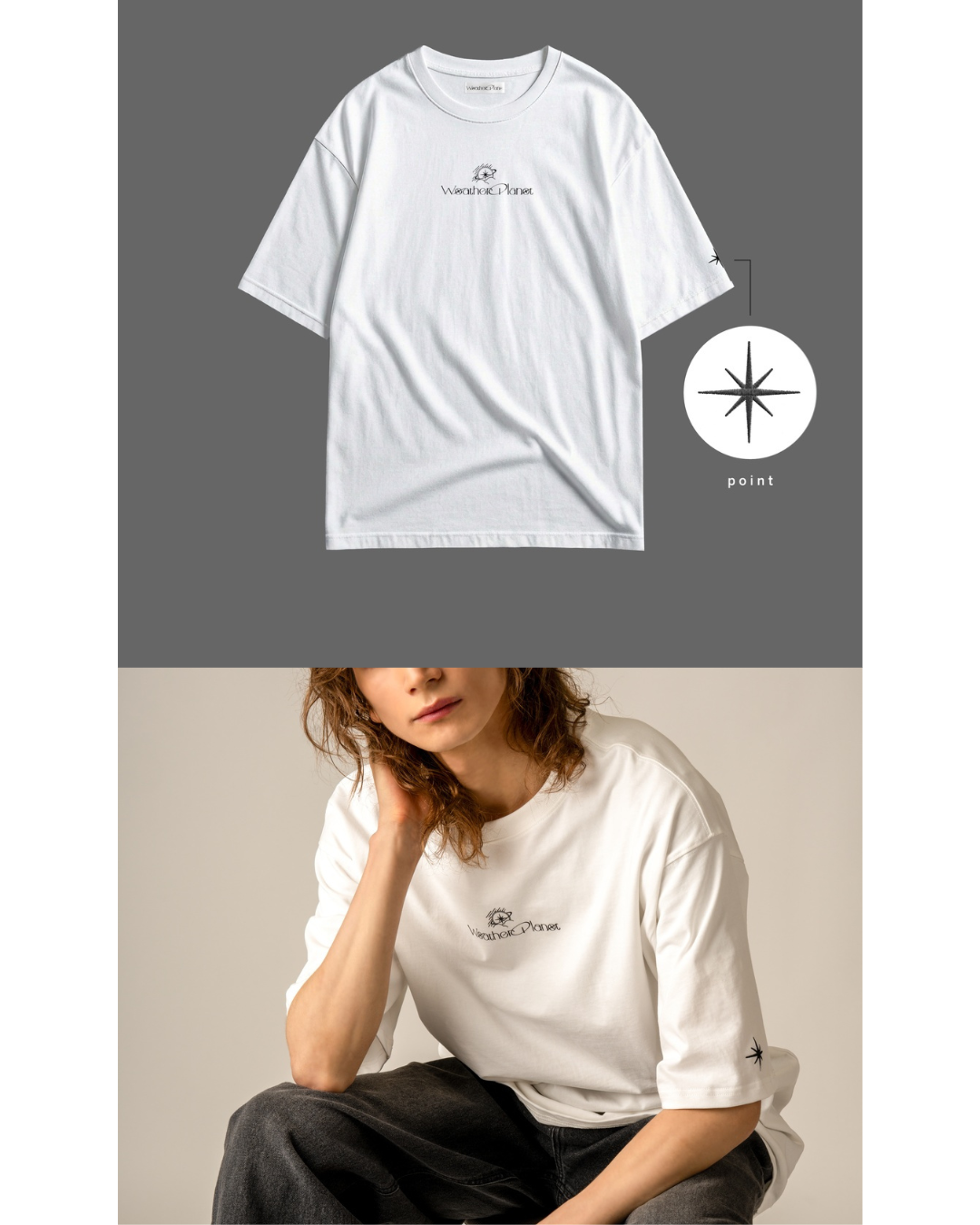 「預訂」 Weather Planet official T-shirt (雨海ルカ/天晴ひなた)