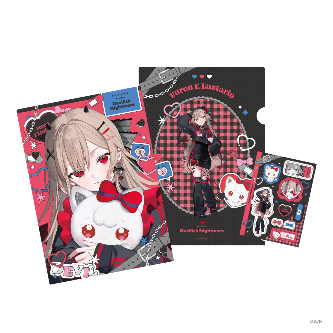 [預訂] Nijisanji 【Devilish Nightmare】クリアファイル ＆ステッカーシート(透明資料夾&貼紙)