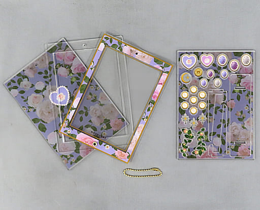 [In-stock]  [Fukuya] -Vintage Rose Acrylic Photo Frame (with Stand) (Qver. Stand/Proportional Stand)