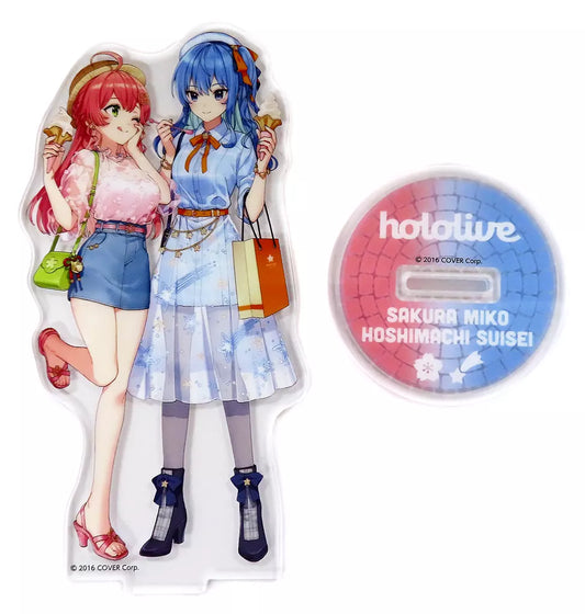 「現貨」Hololive さくらみこ(Sakura Miko)＆星街すいせい(Hoshimachi Suisei) 亞克力立牌(おでかけver.)