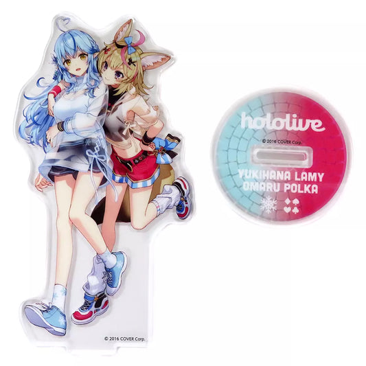「現貨」Hololive 雪花ラミィ(Yukihana Lamy)＆尾丸ポルカ(Omaru Polka) 亞克力立牌(おでかけver.)