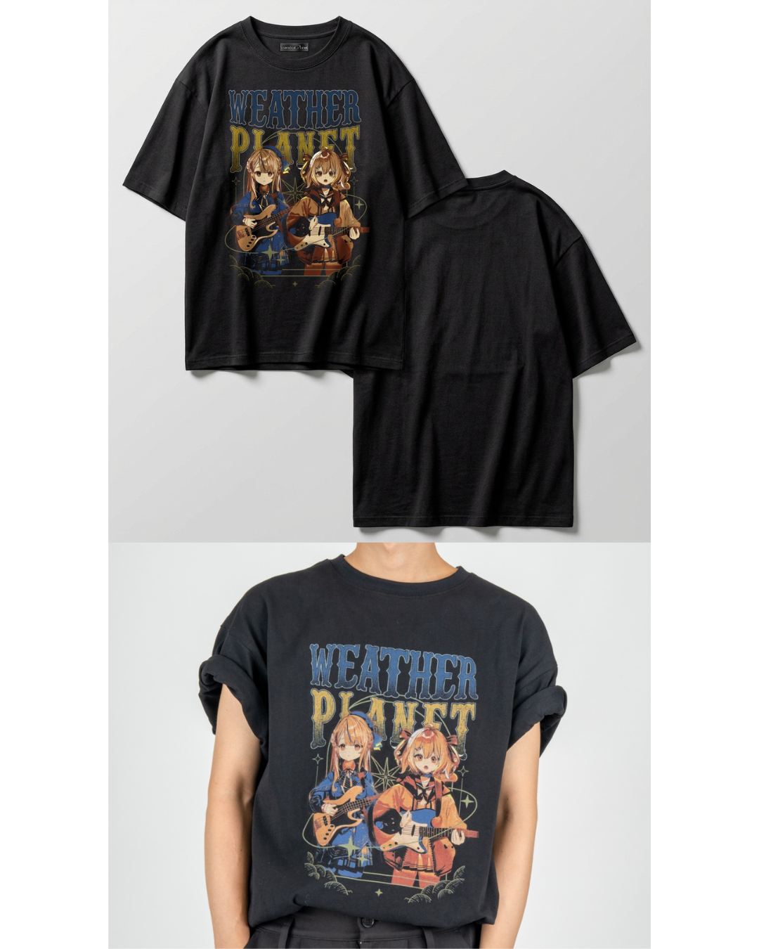 「預訂」 Weather Planet official T-shirt【新作】 (雨海ルカ/天晴ひなた)