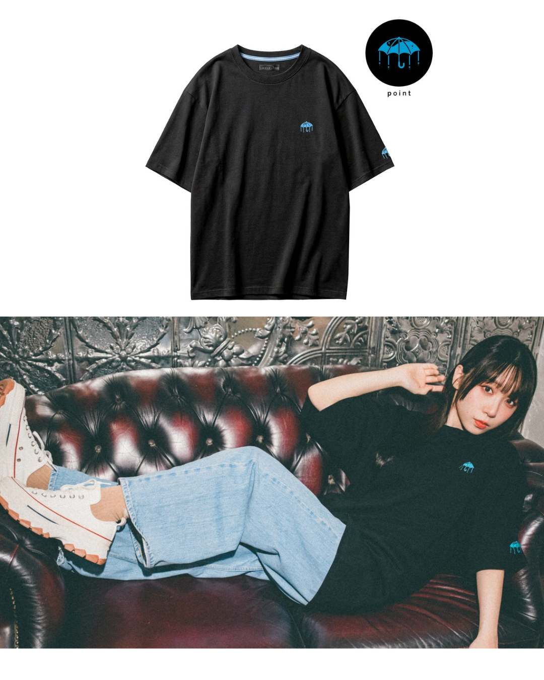 「預訂」 Weather Planet official T-shirt (雨海ルカ/天晴ひなた)