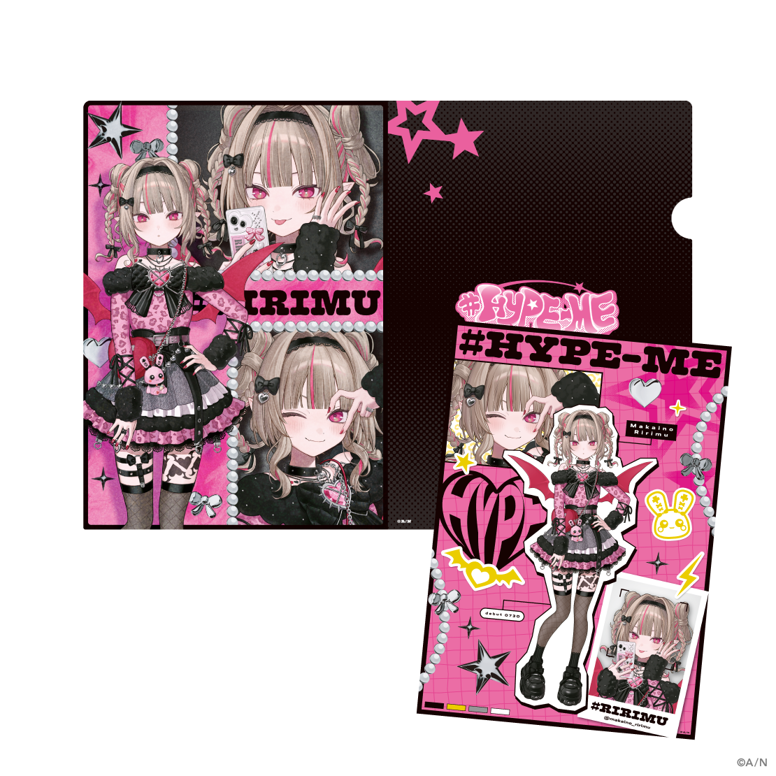 [Pre-order] Nijisanji 【#HYPE-ME】ラメクリアファイル ＆ミニポスター (A4 File & Mini Poster)
