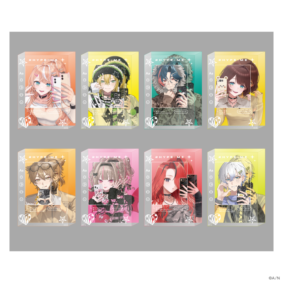 [Pre-order] Nijisanji 【#HYPE-ME】二層アクリルブロック (Double Layer Acrylic Blocks)