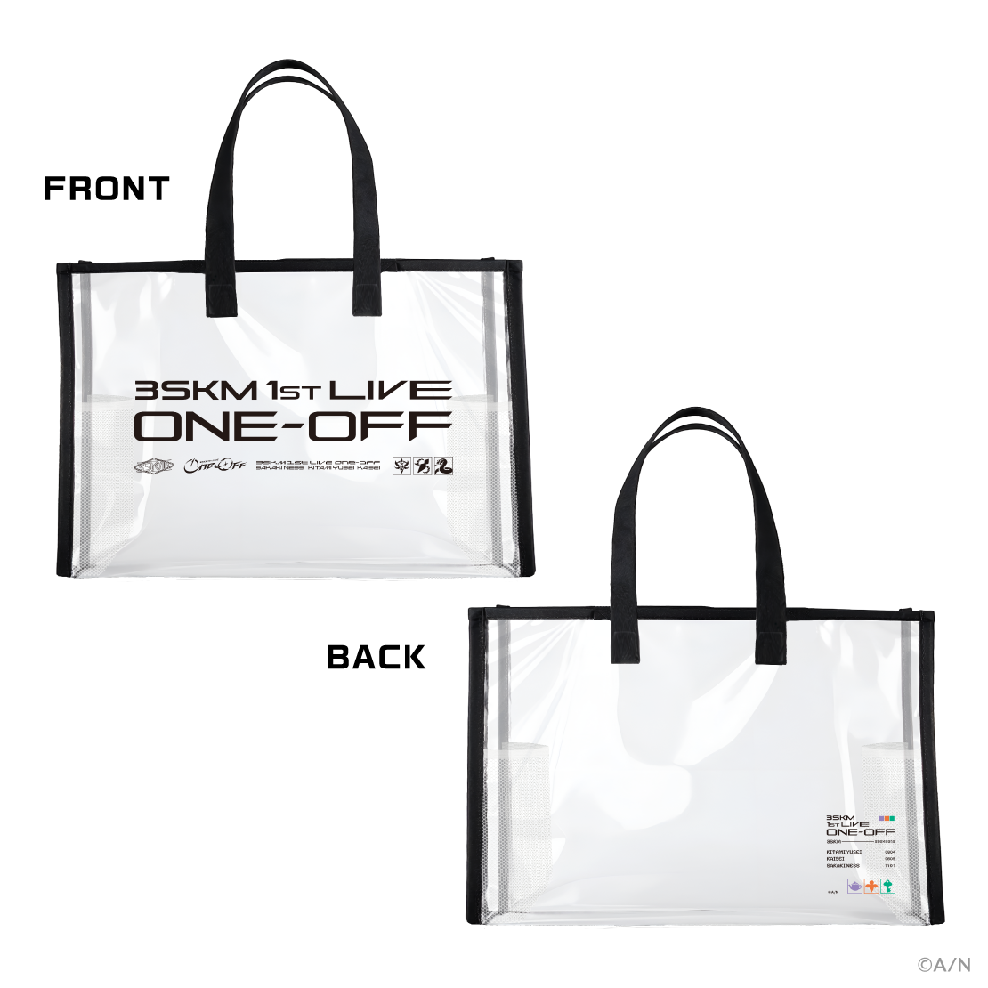 [Pre-order] Nijisanji 【3SKM 1st LIVE “One-Off”】クリアトートバッグ(Transparent Tote Bag)