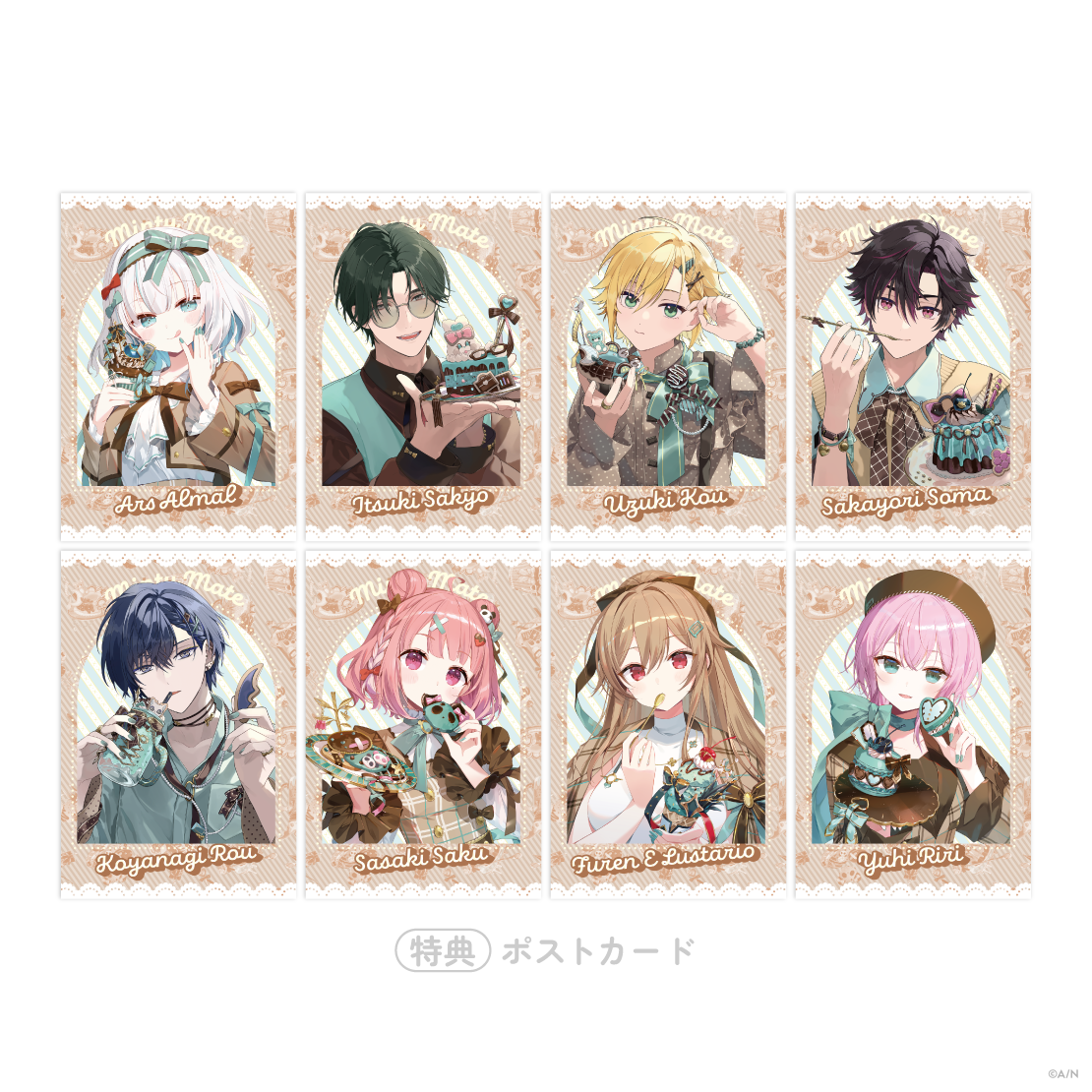 [預訂] Nijisanji 【Minty Mate】ランダムステッカー (貼紙) Bグループ(隨機貼紙(B))