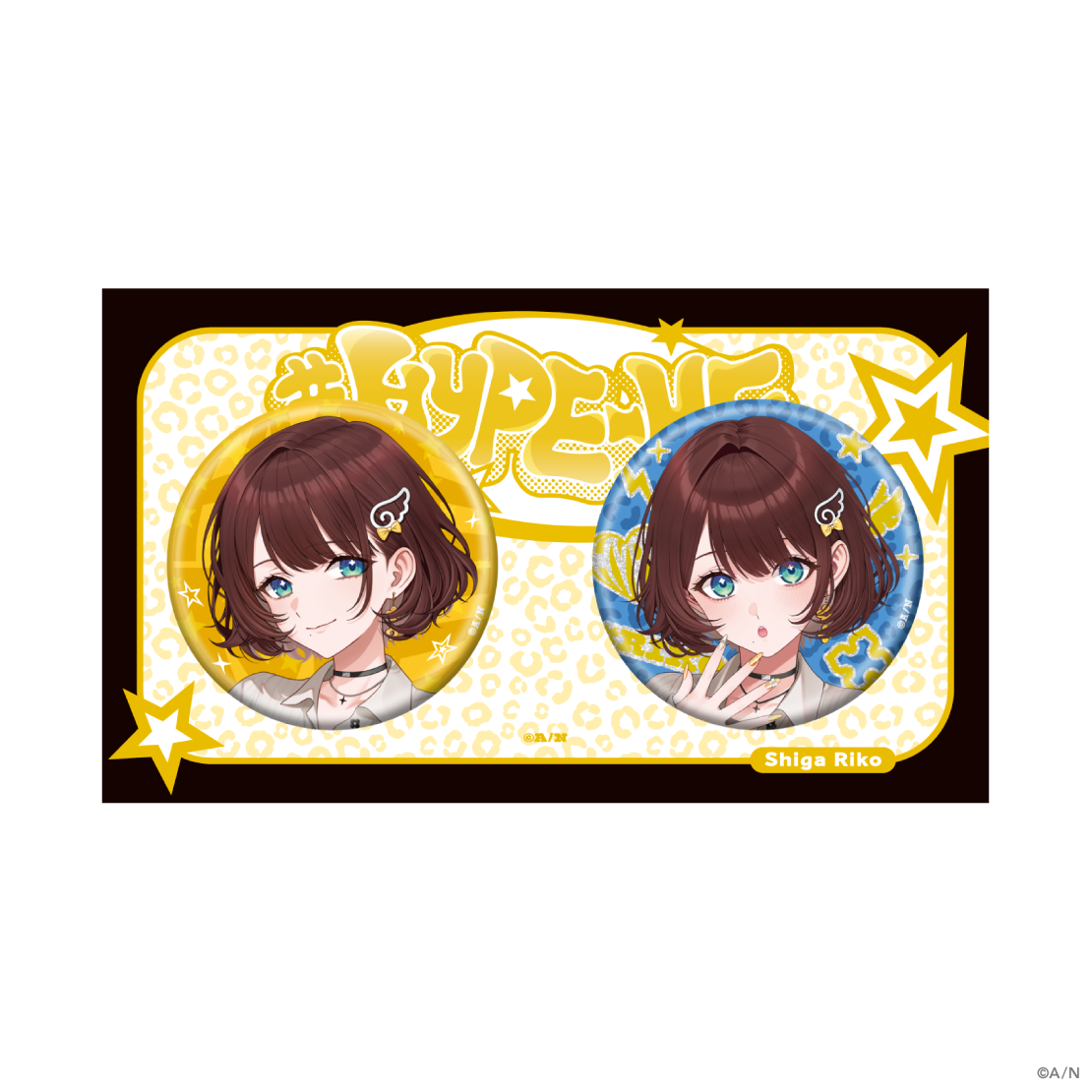 [預訂] Nijisanji 【#HYPE-ME】グリッター缶バッジ セット (徽章set) [NIJISANJI Official Store 6th Anniversary]