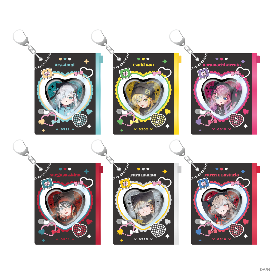 [Pre-order] Nijisanji 【Devilish Nightmare】ハート缶バッジ ＆ケースカバー (Heart-Shaped Jacket & Box)